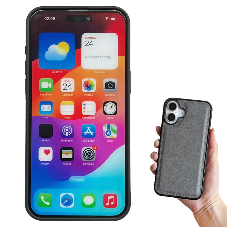For iPhone 16 Multifunctional 7-Cards Wallet Leather Phone Case(Grey) - iPhone 16 Cases by PMC Jewellery | Online Shopping South Africa | PMC Jewellery | Buy Now Pay Later Mobicred