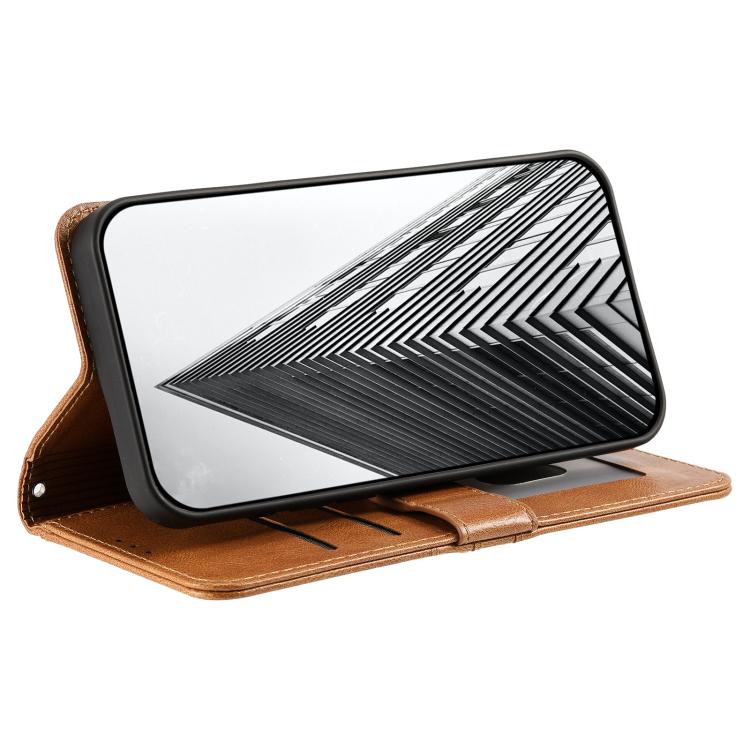 For iPhone 16e Simple 6-Card Wallet Leather Phone Case(Brown) - iPhone 16e Cases by PMC TechLife | Online Shopping South Africa | PMC TechLife | Buy Now Pay Later Mobicred