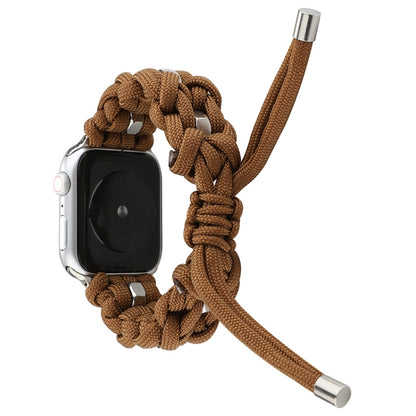 For Apple Watch Ultra 49mm Screw Nut Braided Paracord Watch Band(Coffee) - Watch Bands by PMC Jewellery | Online Shopping South Africa | PMC Jewellery | Buy Now Pay Later Mobicred