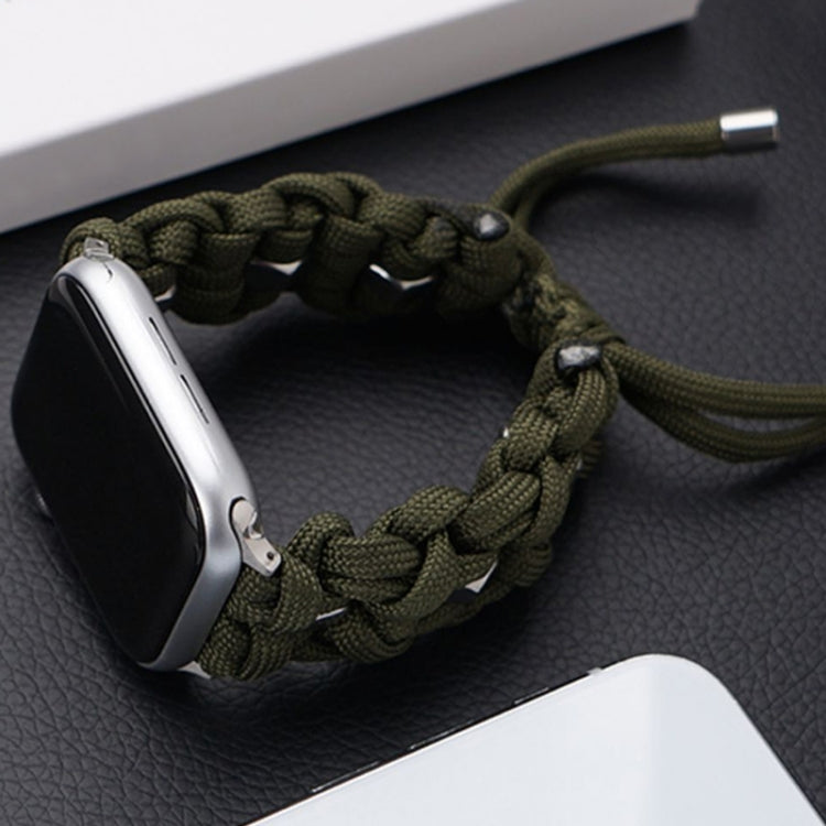 For Apple Watch Ultra 49mm Screw Nut Braided Paracord Watch Band(Green) - Watch Bands by PMC Jewellery | Online Shopping South Africa | PMC Jewellery | Buy Now Pay Later Mobicred