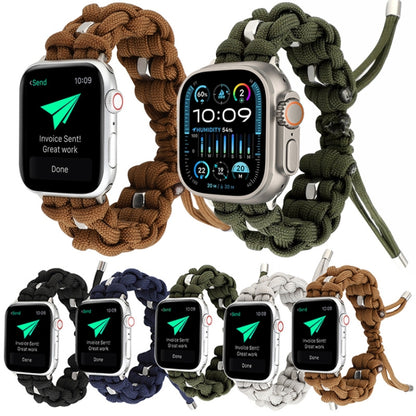 For Apple Watch Ultra 49mm Screw Nut Braided Paracord Watch Band(Blue) - Watch Bands by PMC Jewellery | Online Shopping South Africa | PMC Jewellery | Buy Now Pay Later Mobicred