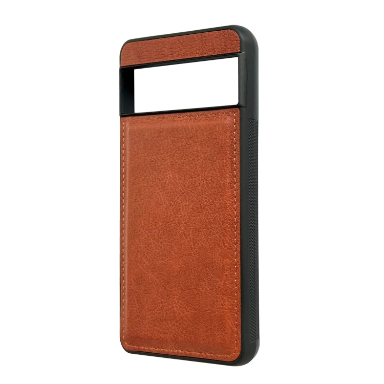 For Google Pixel 9 / Pixel 9 Pro Cowhide Texture Back Cover Phone Case(Brown) - Google Cases by PMC TechLife | Online Shopping South Africa | PMC TechLife | Buy Now Pay Later Mobicred