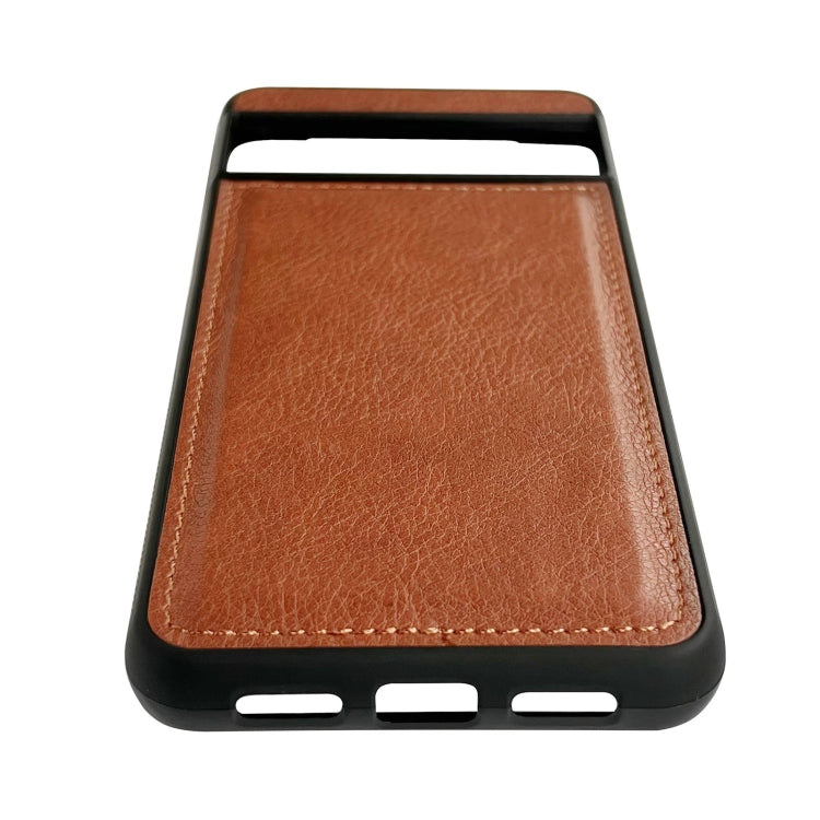 For Google Pixel 9 / Pixel 9 Pro Cowhide Texture Back Cover Phone Case(Brown) - Google Cases by PMC TechLife | Online Shopping South Africa | PMC TechLife | Buy Now Pay Later Mobicred