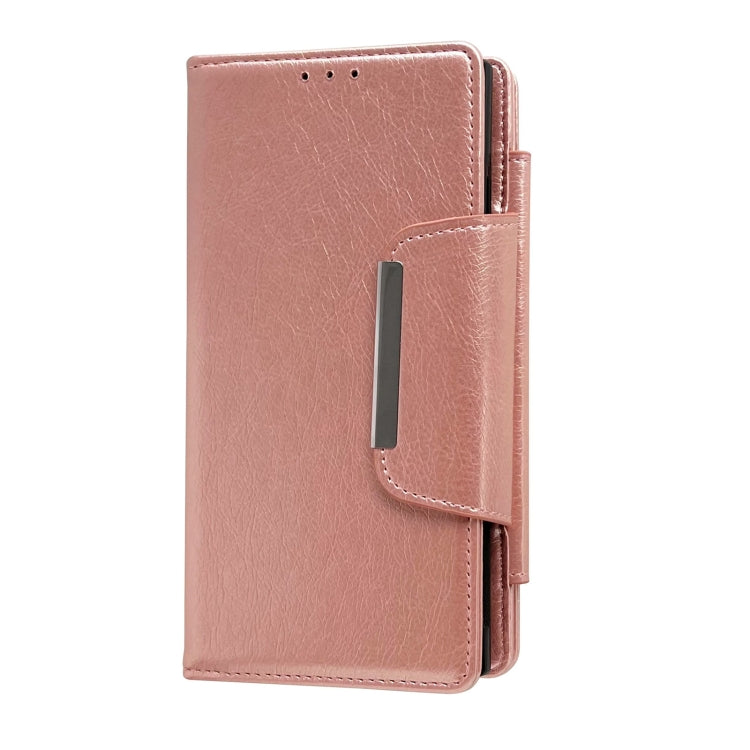 For Google Pixel 6 Pro Multifunctional 7-Card Wallet Leather Phone Case(Rose Gold) - Google Cases by PMC TechLife | Online Shopping South Africa | PMC TechLife | Buy Now Pay Later Mobicred