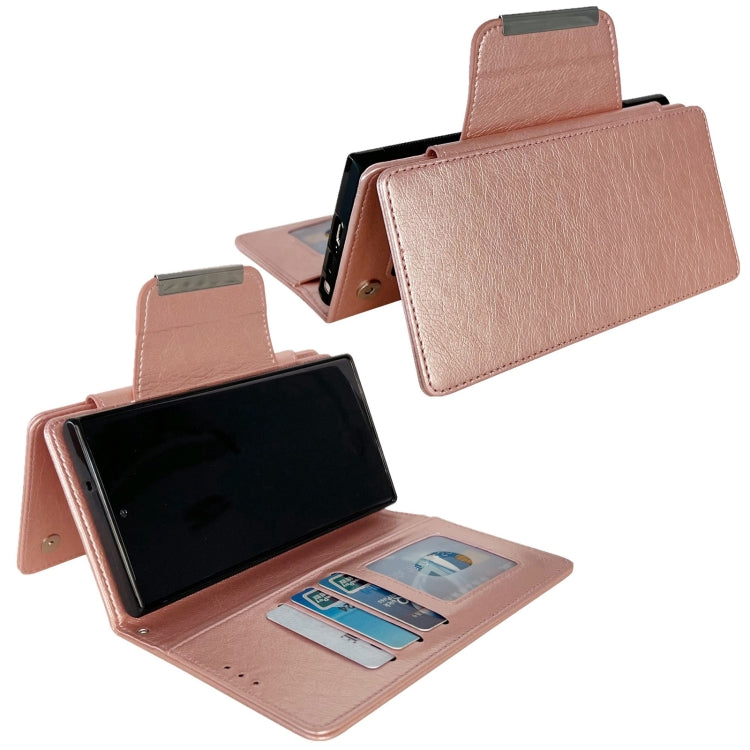 For Google Pixel 6 Pro Multifunctional 7-Card Wallet Leather Phone Case(Rose Gold) - Google Cases by PMC TechLife | Online Shopping South Africa | PMC TechLife | Buy Now Pay Later Mobicred