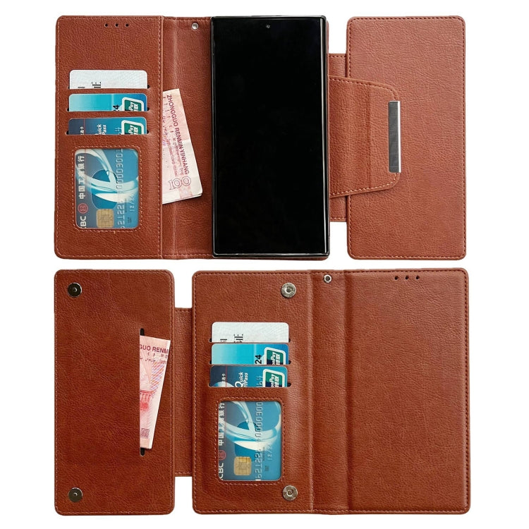 For Google Pixel 6 Multifunctional 7-Card Wallet Leather Phone Case(Brown) - Google Cases by PMC TechLife | Online Shopping South Africa | PMC TechLife | Buy Now Pay Later Mobicred