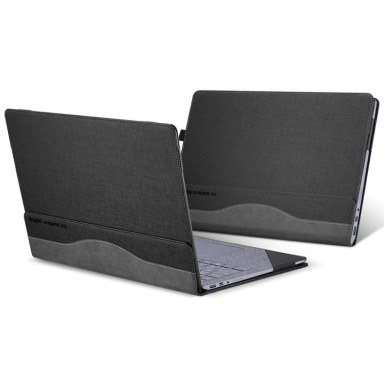 For Microsoft Surface Laptop 6 15 inch Laptop PU Leather Protective Case(Space Ash) - Others by PMC TechLife | Online Shopping South Africa | PMC TechLife | Buy Now Pay Later Mobicred