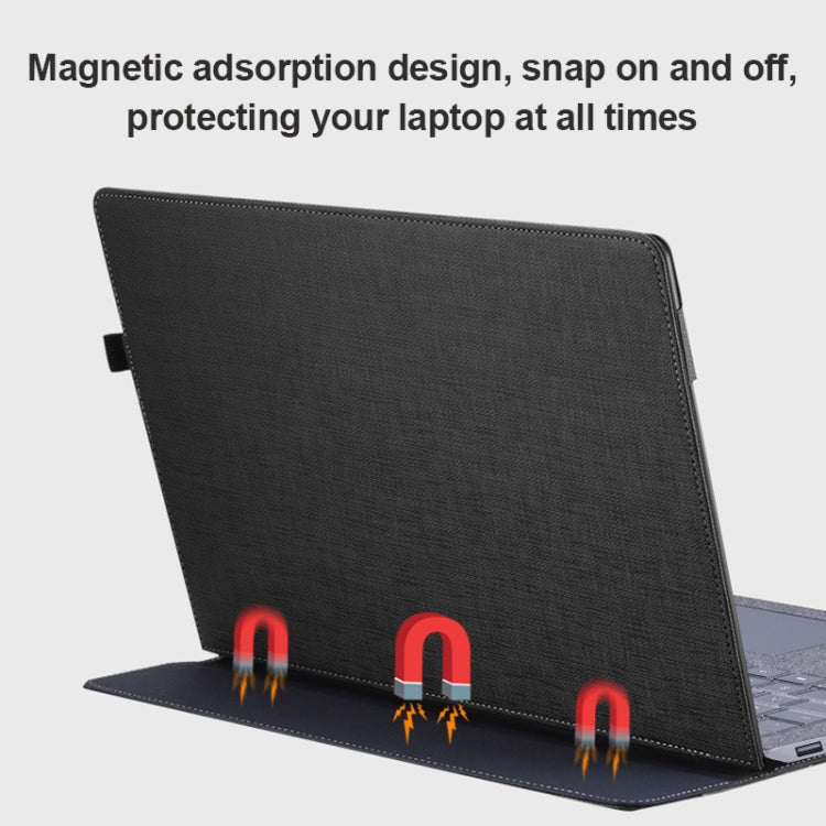 For Microsoft Surface Laptop 6 15 inch Laptop PU Leather Protective Case(Space Ash) - Others by PMC TechLife | Online Shopping South Africa | PMC TechLife | Buy Now Pay Later Mobicred
