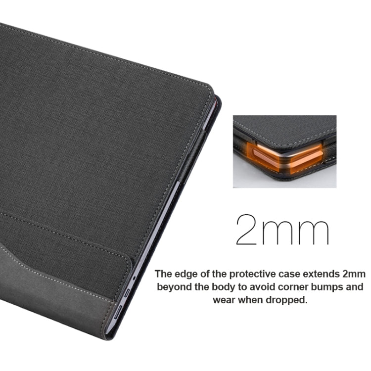 For Microsoft Surface Laptop 6 15 inch Laptop PU Leather Protective Case(Space Ash) - Others by PMC TechLife | Online Shopping South Africa | PMC TechLife | Buy Now Pay Later Mobicred