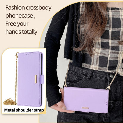 For Huawei Pura 70 5G Crossbody Chain Leather Phone Case(Purple) - Huawei Cases by PMC Jewellery | Online Shopping South Africa | PMC Jewellery | Buy Now Pay Later Mobicred