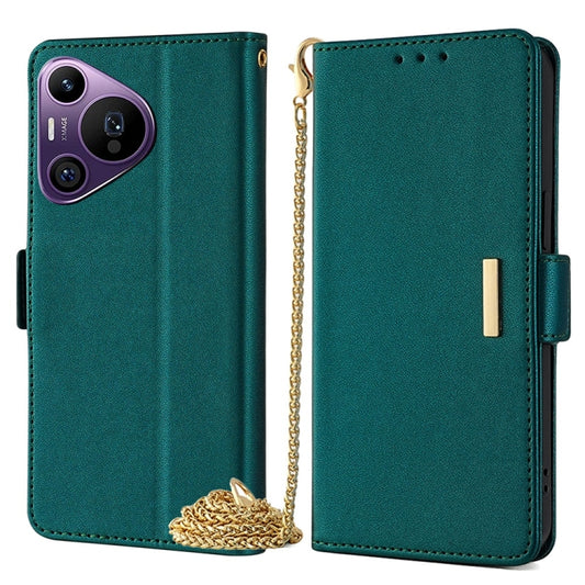 For Huawei Pura 70 Pro / 70 Pro+ 5G Crossbody Chain Leather Phone Case(Green) - Huawei Cases by PMC Jewellery | Online Shopping South Africa | PMC Jewellery | Buy Now Pay Later Mobicred