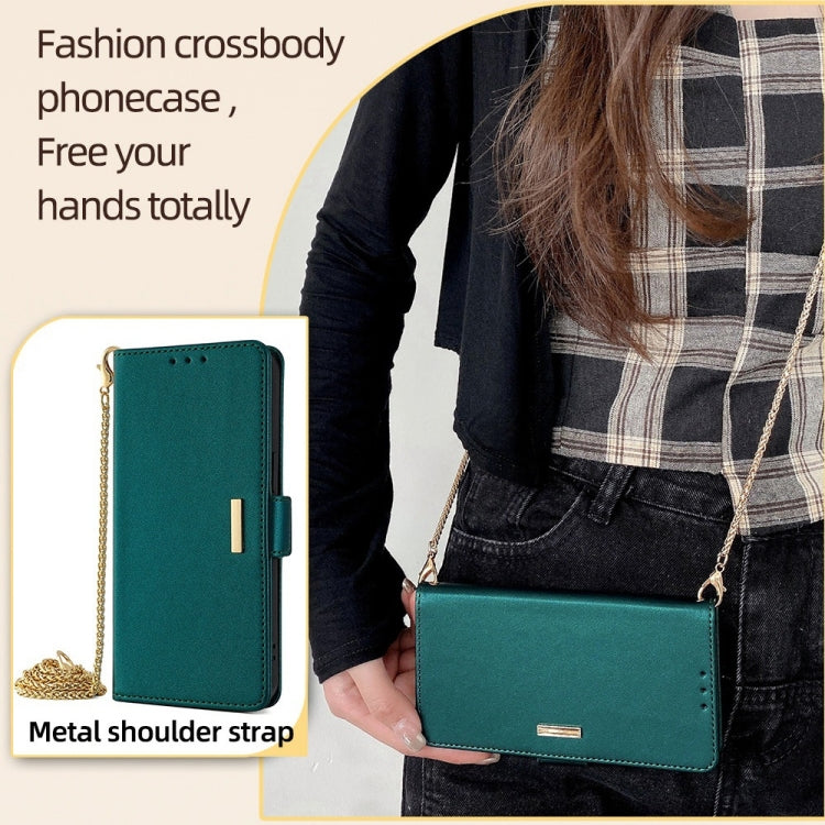 For Huawei Pura 70 Ultra 5G Crossbody Chain Leather Phone Case(Green) - Huawei Cases by PMC Jewellery | Online Shopping South Africa | PMC Jewellery | Buy Now Pay Later Mobicred