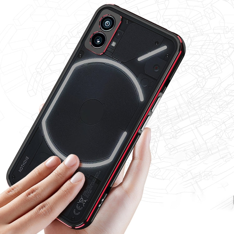 For Nothing Phone 2 Aurora Series Lens Protector + Metal Frame Protective Phone Case(Black Purple) - free shipping - PMC TechLife - Order now!