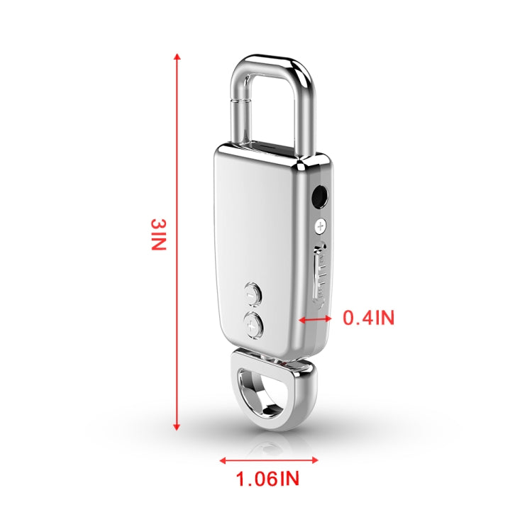 JNN S20 Zinc Alloy Keychain Voice Recorder, Memory:32GB(Silver) - Other Style by JNN | Online Shopping South Africa | PMC TechLife | Buy Now Pay Later Mobicred
