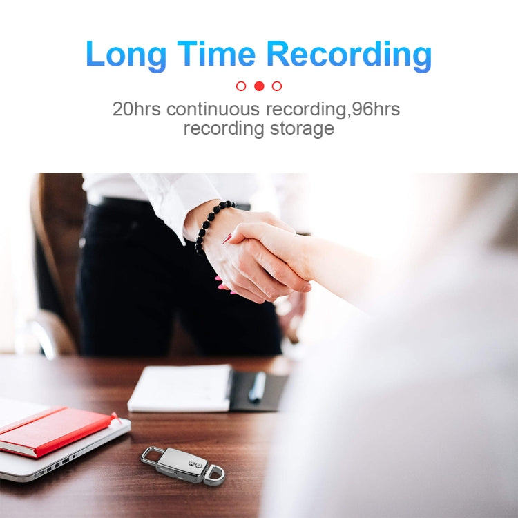 JNN S20 Zinc Alloy Keychain Voice Recorder, Memory:4GB(Silver) - free shipping - PMC TechLife - Order now!