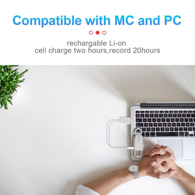 JNN S20 Zinc Alloy Keychain Voice Recorder, Memory:8GB(Silver) - free shipping - PMC TechLife - Order now!