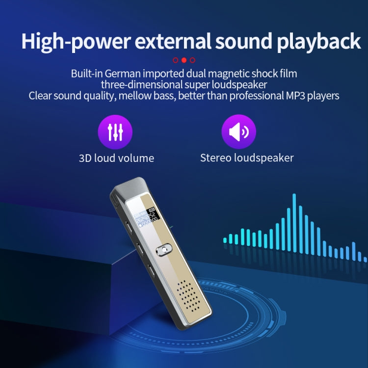 JNN Q7 Mini Portable Voice Recorder with OLED Screen, Memory:4GB(Grey+Gold) - Recording Pen by JNN | Online Shopping South Africa | PMC TechLife | Buy Now Pay Later Mobicred