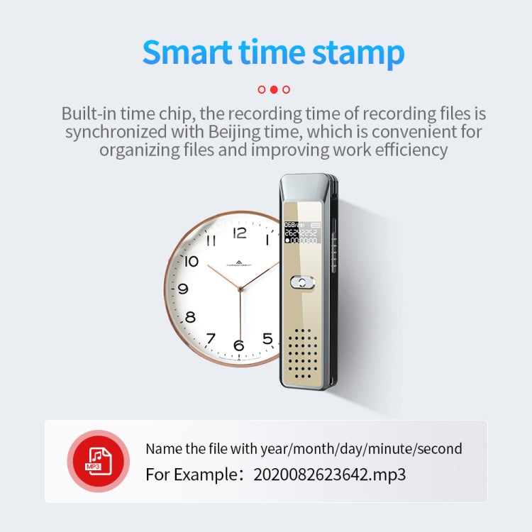 JNN Q7 Mini Portable Voice Recorder with OLED Screen, Memory:4GB(Grey+Gold) - Recording Pen by JNN | Online Shopping South Africa | PMC TechLife | Buy Now Pay Later Mobicred