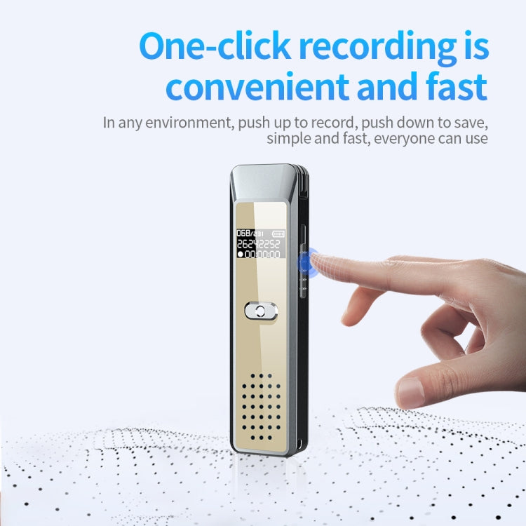 JNN Q7 Mini Portable Voice Recorder with OLED Screen, Memory:8GB(Grey+Gold) - Recording Pen by JNN | Online Shopping South Africa | PMC Jewellery | Buy Now Pay Later Mobicred