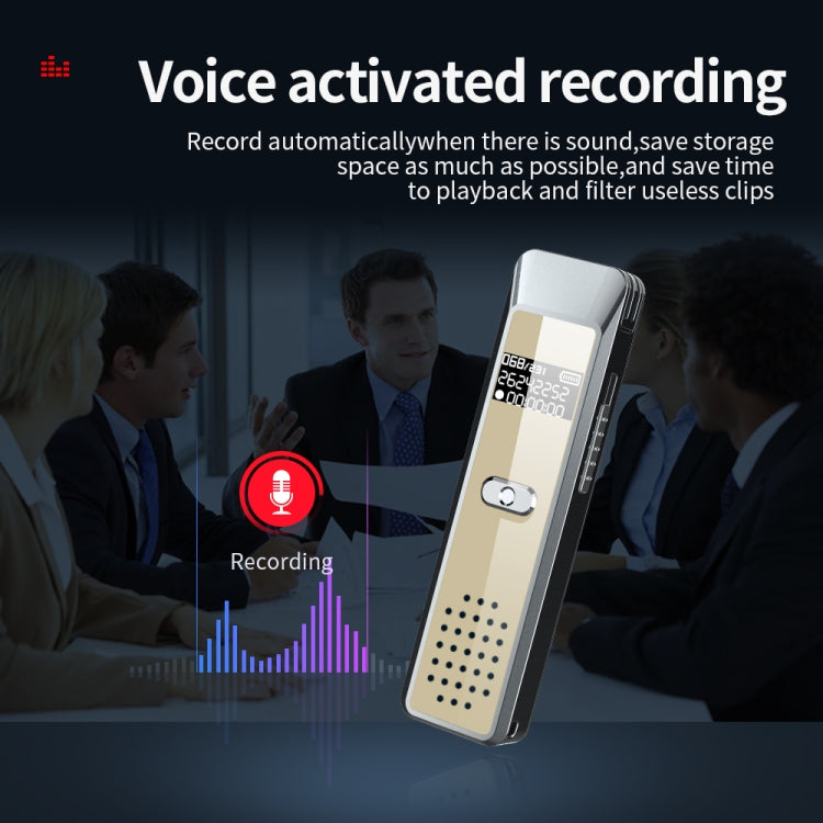 JNN Q7 Mini Portable Voice Recorder with OLED Screen, Memory:16GB(Grey+Gold) - Recording Pen by JNN | Online Shopping South Africa | PMC Jewellery | Buy Now Pay Later Mobicred