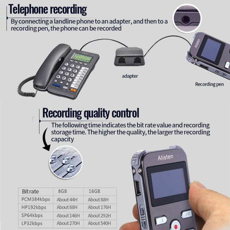 JNN X26 Mini Portable Voice Recorder with OLED Screen, Memory:8GB(Metal Gray) - Recording Pen by JNN | Online Shopping South Africa | PMC TechLife | Buy Now Pay Later Mobicred