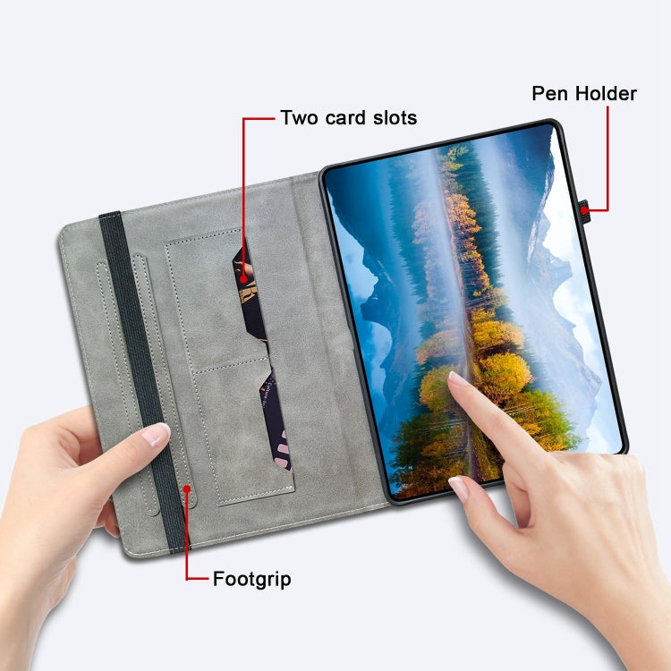 For Honor Pad 9 12.1 Crystal Texture Painted Leather Tablet Case(Black Rose) - Honor by PMC TechLife | Online Shopping South Africa | PMC TechLife | Buy Now Pay Later Mobicred