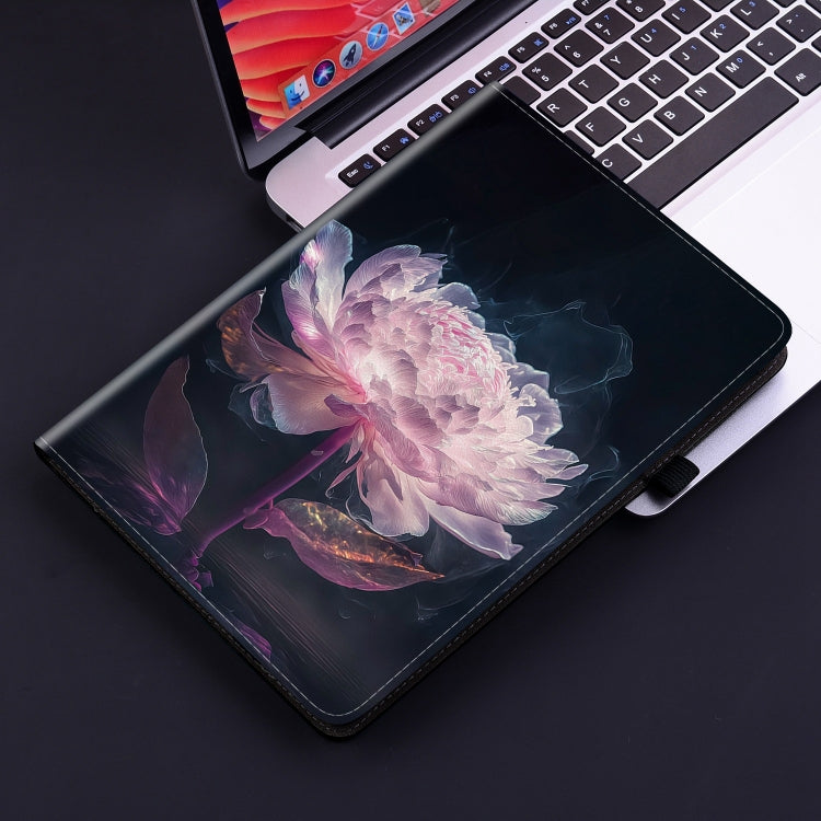 For Huawei MatePad Pro 11 2022 Crystal Texture Painted Leather Smart Tablet Case(Purple Peony) - Huawei by PMC TechLife | Online Shopping South Africa | PMC TechLife | Buy Now Pay Later Mobicred