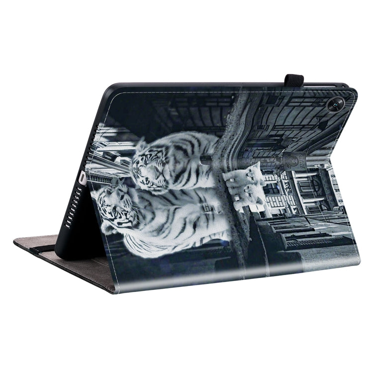 For OPPO Pad Air Crystal Texture Painted Leather Tablet Case(Cat Reflection Tiger) - OPPO by PMC TechLife | Online Shopping South Africa | PMC TechLife | Buy Now Pay Later Mobicred