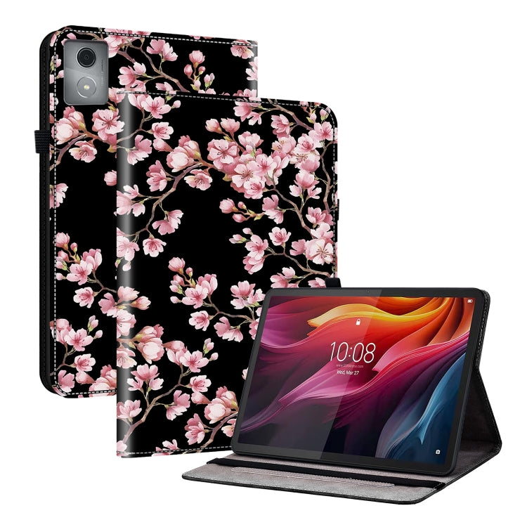 For Lenovo Tab K11 Plus Crystal Texture Painted Leather Tablet Case(Plum Bossom) - Lenovo by PMC TechLife | Online Shopping South Africa | PMC TechLife | Buy Now Pay Later Mobicred