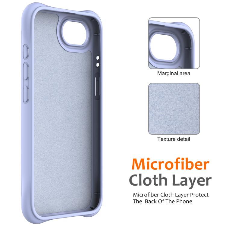 For iPhone 16e Wave Texture MagSafe Magnetic Liquid Silicone Phone Case(Purple) - iPhone 16e Cases by PMC TechLife | Online Shopping South Africa | PMC TechLife | Buy Now Pay Later Mobicred