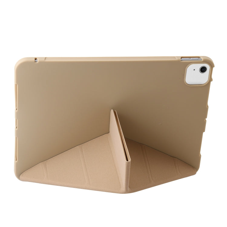 For iPad Air 11 2024 TPU Deformation Flip Leather Tablet Case with Holder(Gold) - iPad Air 11 2024 Cases by PMC TechLife | Online Shopping South Africa | PMC TechLife | Buy Now Pay Later Mobicred