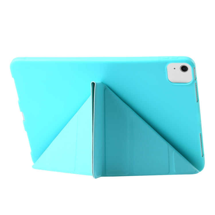 For iPad Air 11 2024 TPU Deformation Flip Leather Tablet Case with Holder(Mint Blue) - iPad Air 11 2024 Cases by PMC TechLife | Online Shopping South Africa | PMC TechLife | Buy Now Pay Later Mobicred