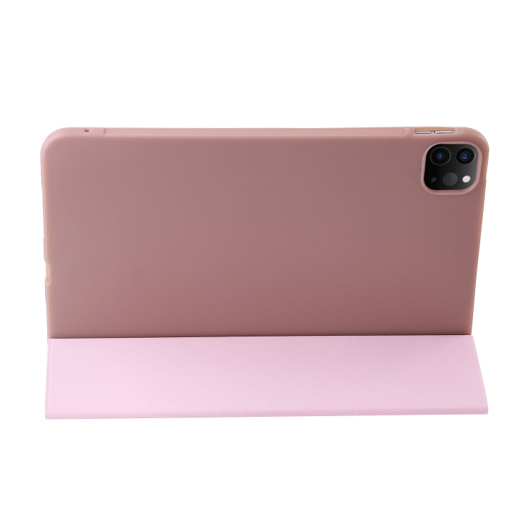 For iPad Pro 13 2024 Three-fold Holder Flip Tablet Leather Case(Rose Gold) - iPad Pro 13 2024 Cases by PMC TechLife | Online Shopping South Africa | PMC TechLife | Buy Now Pay Later Mobicred