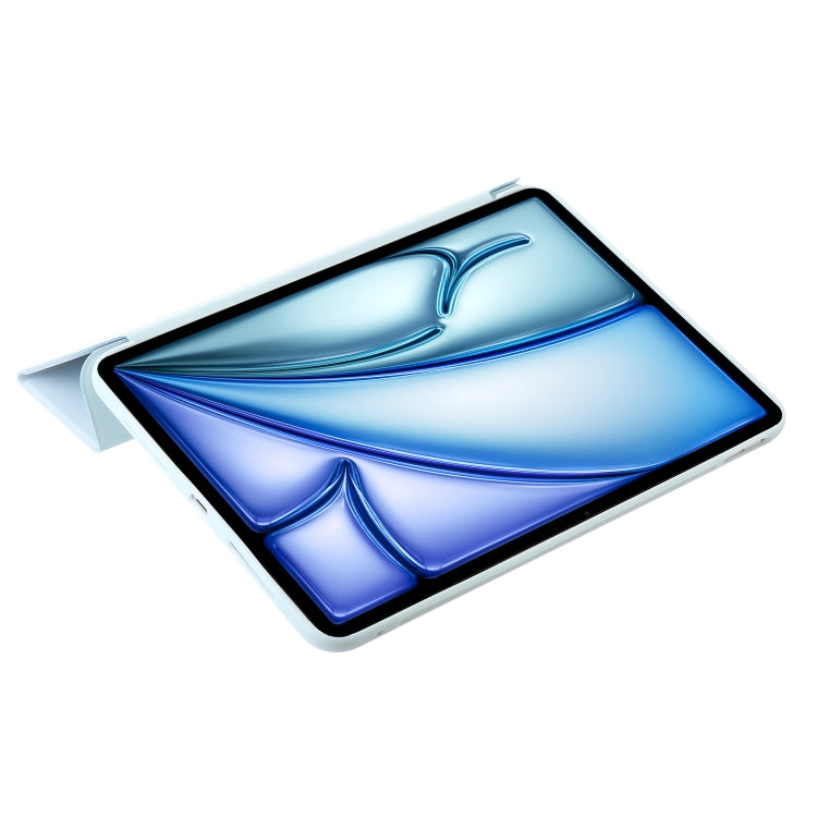 For iPad Air 13 2025 / 2024 Three-fold Holder Flip Tablet Leather Case(Sky Blue) - iPad Air 13 2025 / 2024 Cases by PMC TechLife | Online Shopping South Africa | PMC TechLife | Buy Now Pay Later Mobicred