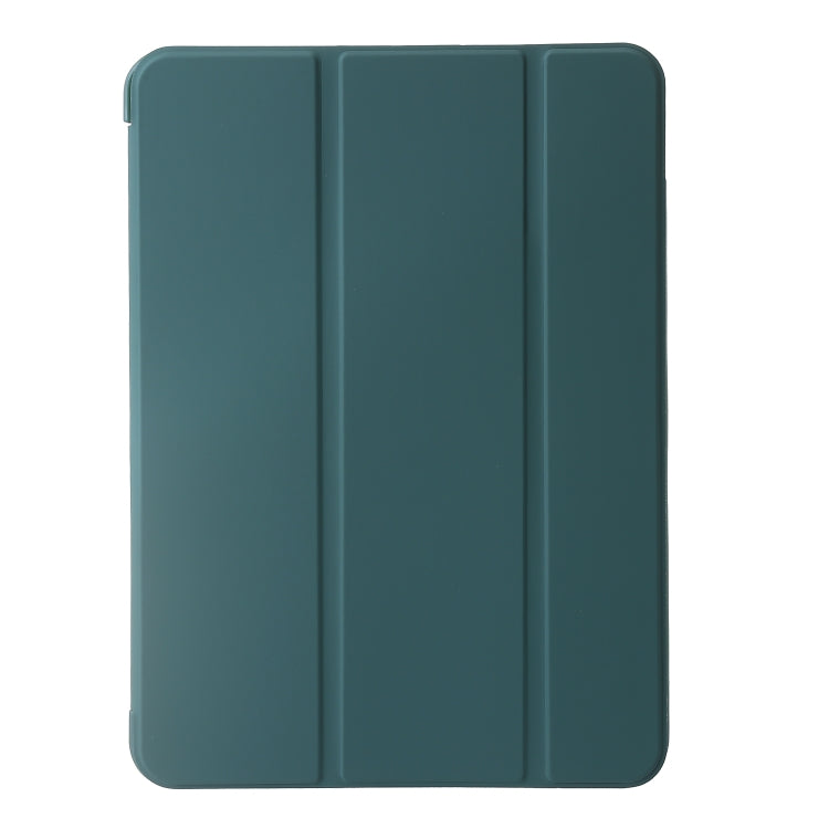 For iPad Air 11 2024 Three-fold Holder Flip Tablet Leather Case(Dark Green) - iPad Air 11 2024 Cases by PMC TechLife | Online Shopping South Africa | PMC TechLife | Buy Now Pay Later Mobicred