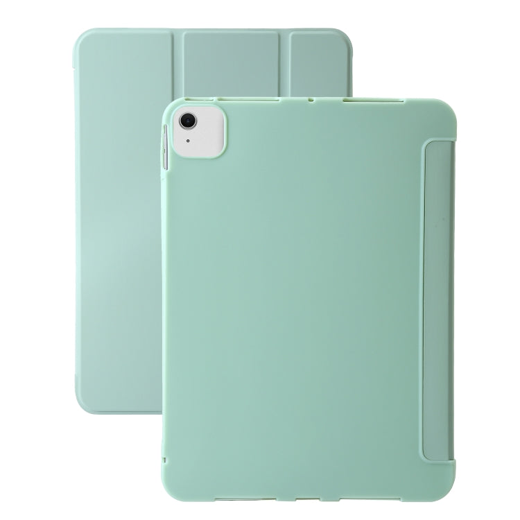 For iPad Air 11 2024 Three-fold Holder Flip Tablet Leather Case(Mint Green) - iPad Air 11 2024 Cases by PMC TechLife | Online Shopping South Africa | PMC TechLife | Buy Now Pay Later Mobicred