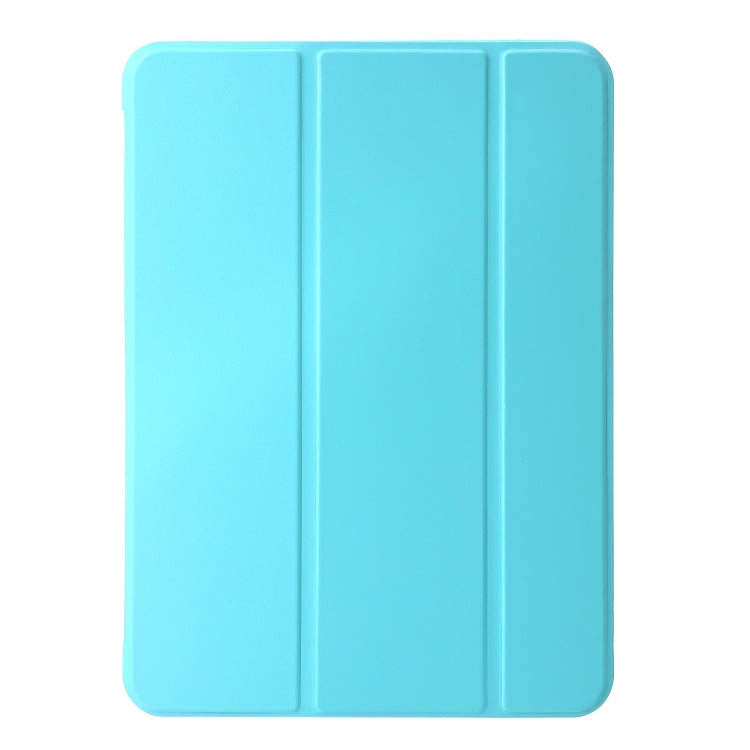 For iPad Air 11 2025 / 2024 Three-fold Holder Flip Tablet Leather Case(Mint Blue) - iPad Air 11 2025 / 2024 Cases by PMC TechLife | Online Shopping South Africa | PMC TechLife | Buy Now Pay Later Mobicred