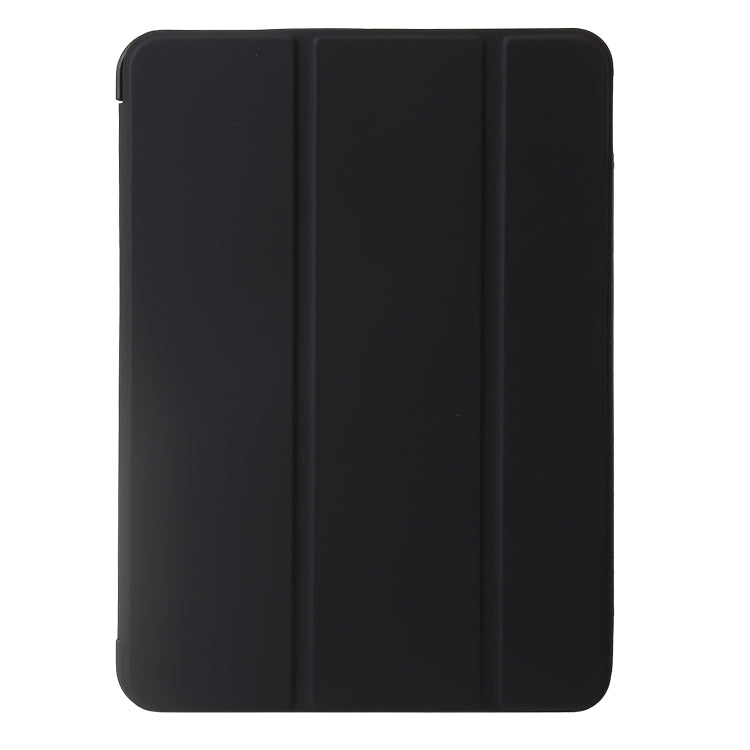 For iPad Pro 11 2024 Three-fold Holder Flip Tablet Leather Case(Black) - iPad Pro 11 2024 Cases by PMC TechLife | Online Shopping South Africa | PMC TechLife | Buy Now Pay Later Mobicred