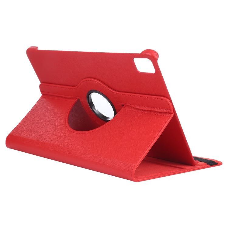 For iPad Pro 13 2024 360 Degree Rotation Litchi Texture Leather Tablet Case with Holder(Red) - iPad Pro 13 2024 Cases by PMC TechLife | Online Shopping South Africa | PMC TechLife | Buy Now Pay Later Mobicred