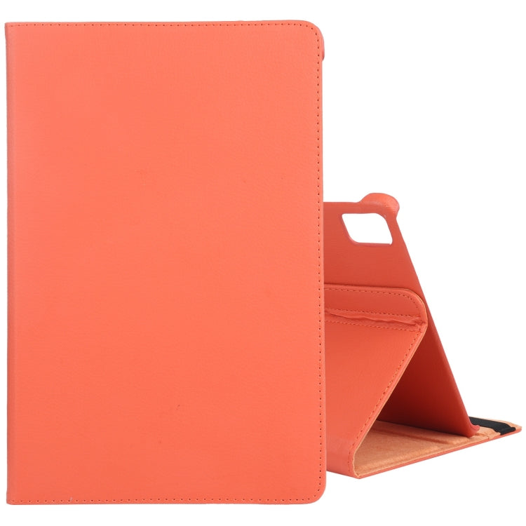 For iPad Pro 13 2024 360 Degree Rotation Litchi Texture Leather Tablet Case with Holder(Orange) - iPad Pro 13 2024 Cases by PMC TechLife | Online Shopping South Africa | PMC TechLife | Buy Now Pay Later Mobicred