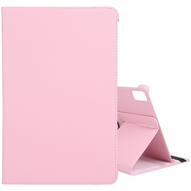 For iPad Air 13 2025 / 2024 360 Degree Rotation Litchi Texture Leather Tablet Case with Holder(Pink) - free shipping - PMC TechLife - Order now!