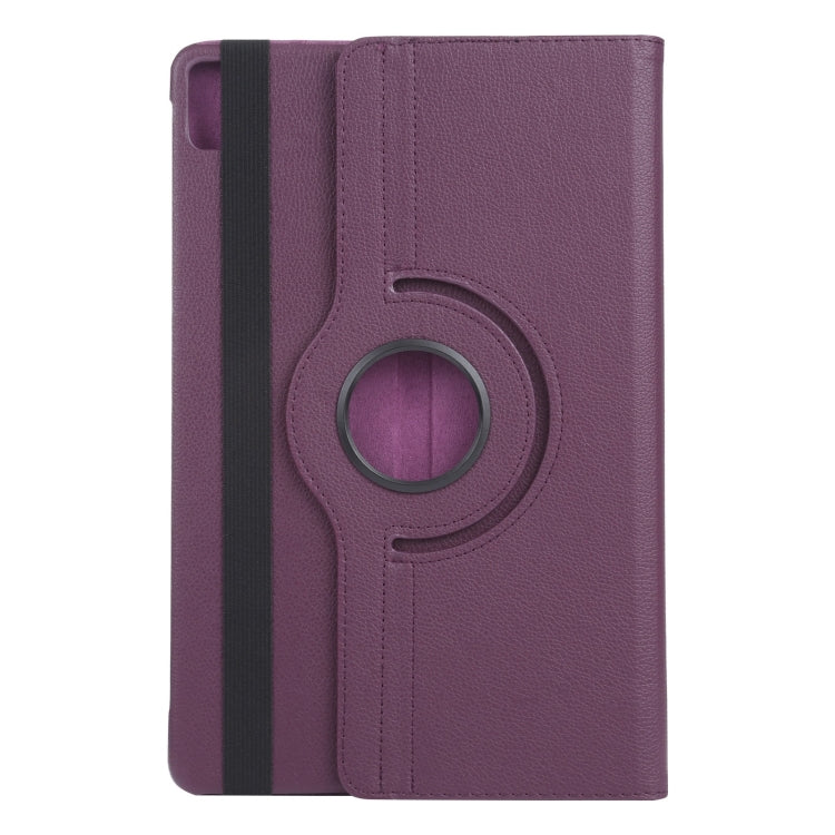 For iPad Air 11 2024 360 Degree Rotation Litchi Texture Leather Tablet Case with Holder(Purple) - iPad Air 11 2024 Cases by PMC TechLife | Online Shopping South Africa | PMC TechLife | Buy Now Pay Later Mobicred