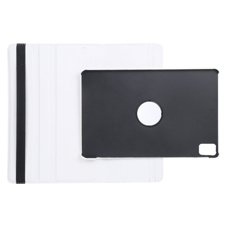 For iPad Air 11 2024 360 Degree Rotation Litchi Texture Leather Tablet Case with Holder(White) - iPad Air 11 2024 Cases by PMC TechLife | Online Shopping South Africa | PMC TechLife | Buy Now Pay Later Mobicred