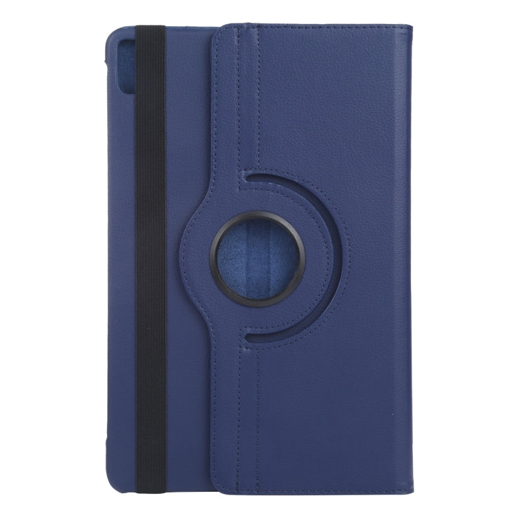 For iPad Air 11 2024 360 Degree Rotation Litchi Texture Leather Tablet Case with Holder(Dark Blue) - iPad Air 11 2024 Cases by PMC TechLife | Online Shopping South Africa | PMC TechLife | Buy Now Pay Later Mobicred