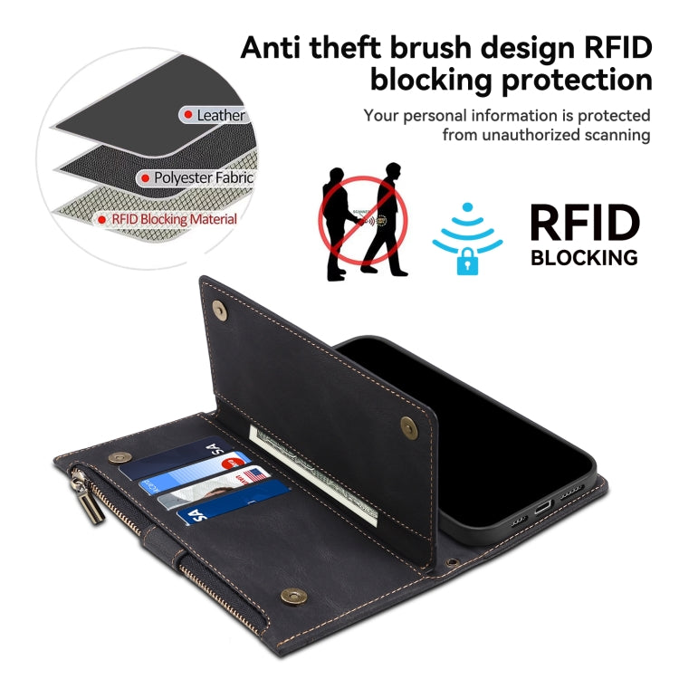 For Motorola Moto E14 ESEBLE Retro Frosted RFID Leather Phone Case(Black) - Motorola Cases by ESEBLE | Online Shopping South Africa | PMC TechLife | Buy Now Pay Later Mobicred