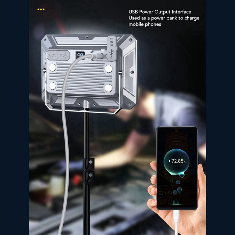 KXK-686 Multifunctional Work Light Portable Floodlight(Metal Silver) - Floodlights by PMC Jewellery | Online Shopping South Africa | PMC Jewellery | Buy Now Pay Later Mobicred