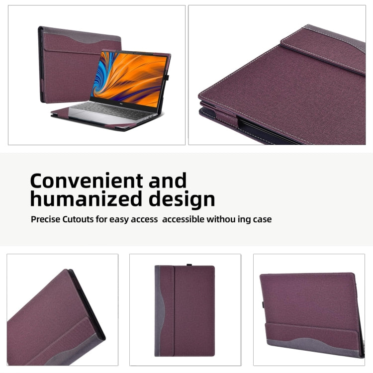 For HP Laptop 14s-dp / 14-dk / 14s-dk Leather Laptop Shockproof Protective Case(Dark Blue) - Screen & Keyboard Cover by PMC Jewellery | Online Shopping South Africa | PMC Jewellery | Buy Now Pay Later Mobicred