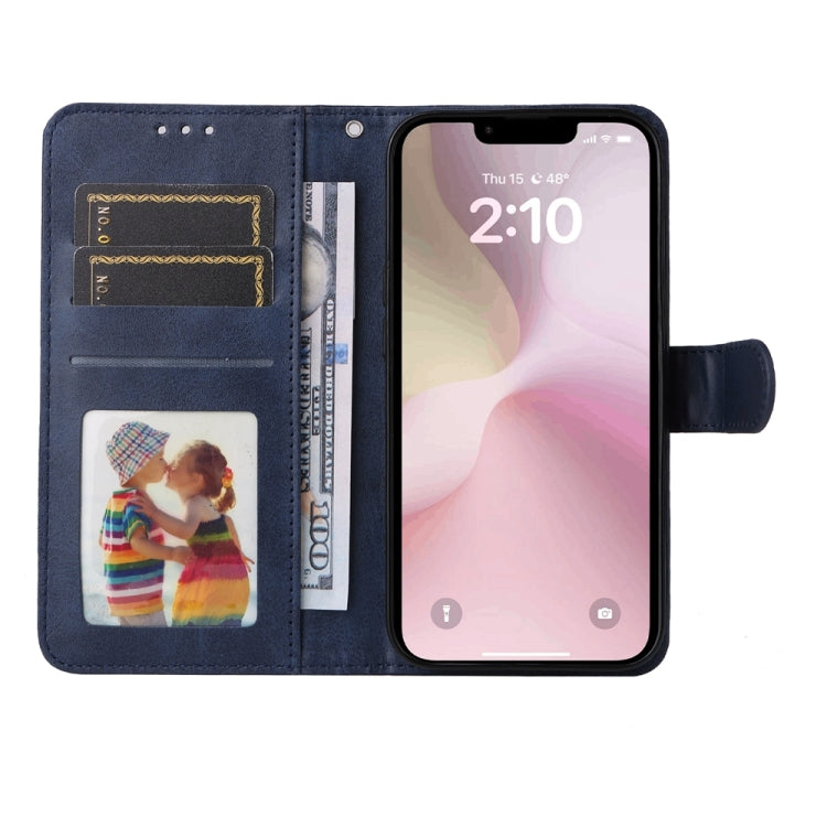 For iPhone 16e Classic Calf Texture Flip Leather Phone Case(Blue) - iPhone 16e Cases by PMC TechLife | Online Shopping South Africa | PMC TechLife | Buy Now Pay Later Mobicred