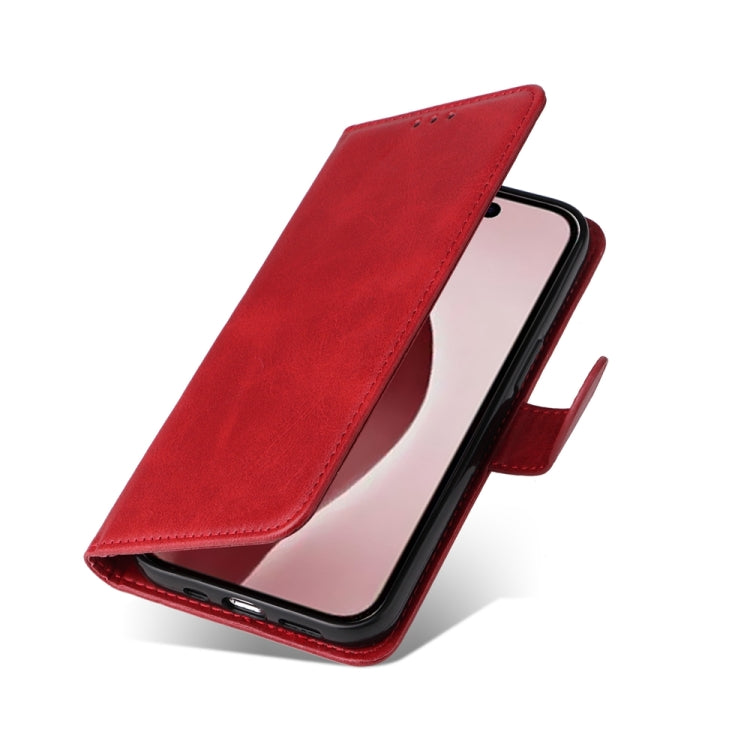 For iPhone 16 Pro Classic Calf Texture Flip Leather Phone Case(Red) - iPhone 16 Pro Cases by PMC Jewellery | Online Shopping South Africa | PMC Jewellery | Buy Now Pay Later Mobicred