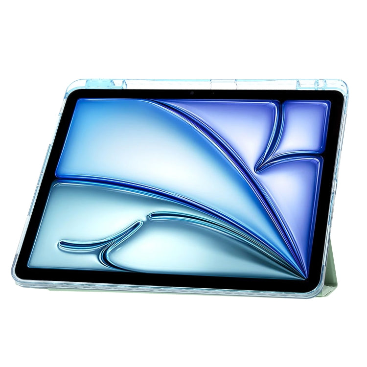 For iPad Air 11 2025 / 2024 Clear Acrylic Deformation Leather Tablet Case(Yellow) - iPad Air 11 2025 / 2024 Cases by PMC TechLife | Online Shopping South Africa | PMC TechLife | Buy Now Pay Later Mobicred